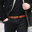 Load image into Gallery viewer, Daily Belt - Sirup Brown / Antique Brass (24 mm)