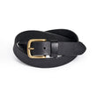 Load image into Gallery viewer, Dress Belt - Black / Antique Brass (29 mm)