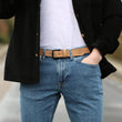 Load image into Gallery viewer, Dress Belt - Tan / Black (29 mm)